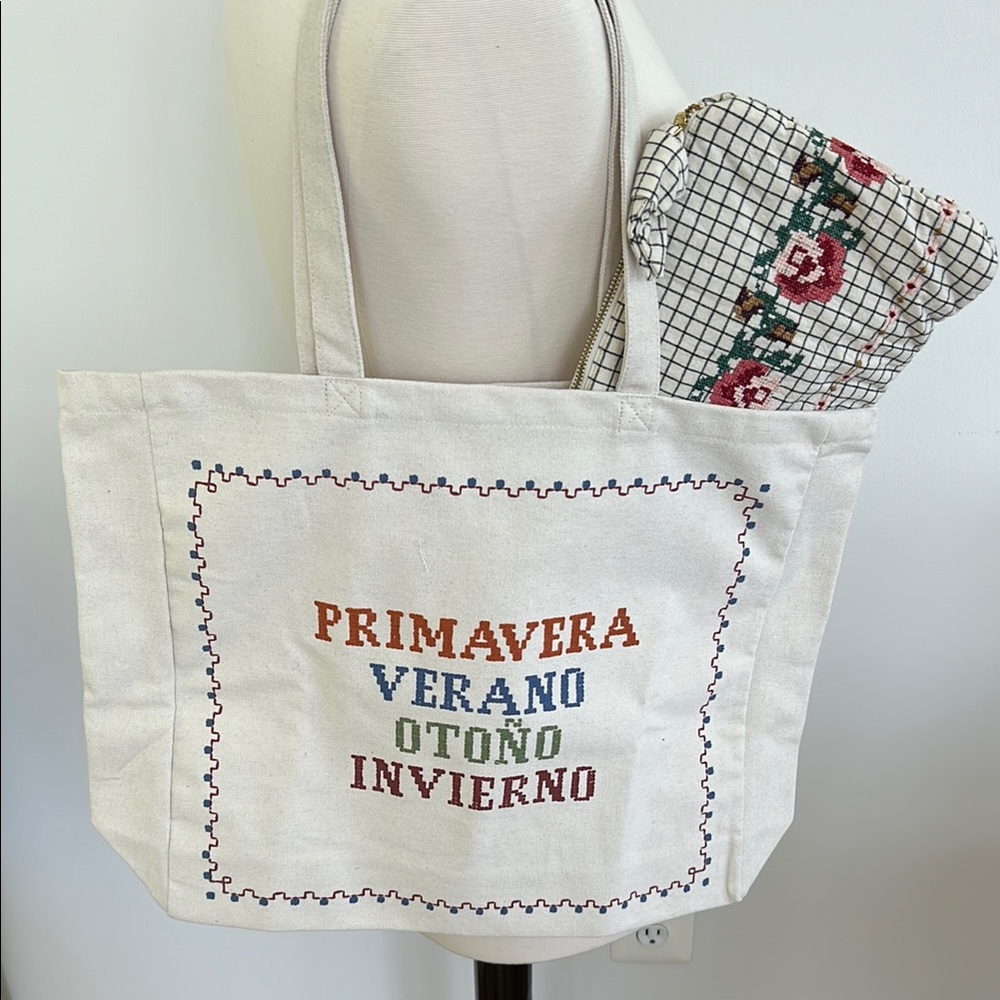 Sézane tote bag & flat pouch